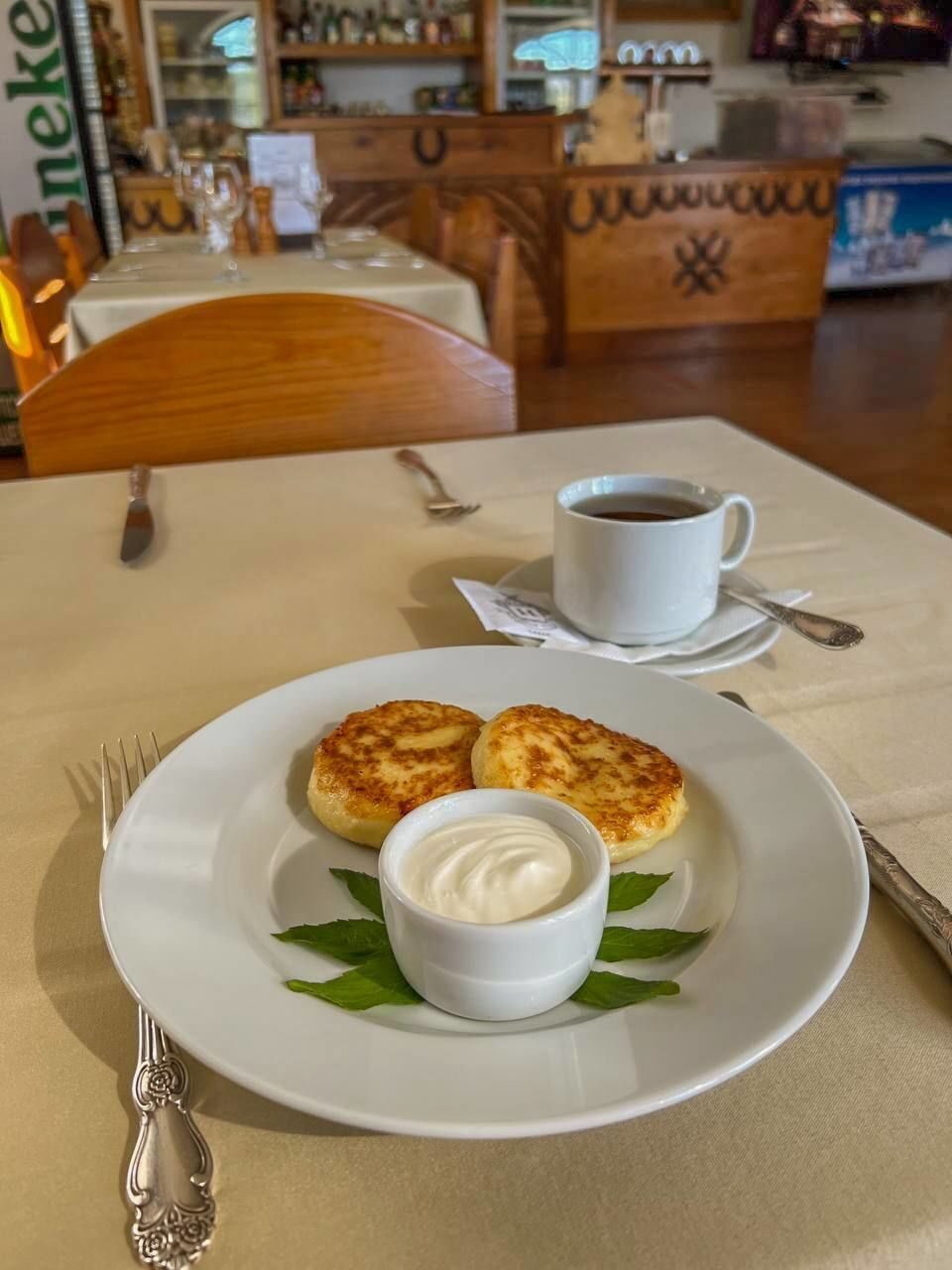 Сырники на завтрак в кафе Наносы Отдых